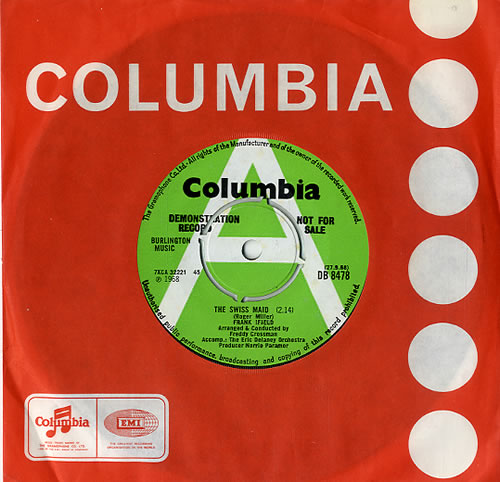 Frank Ifield The Swiss Maid - A Label 7" vinyl single (7 inch record / 45) UK FKF07TH588713