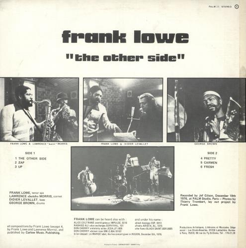 Frank Lowe The Other Side vinyl LP album (LP record) French QYCLPTH706339
