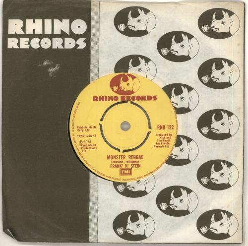 Frank 'N' Stein Monster Reggae 7" vinyl single (7 inch record / 45) UK ZRG07MO713802