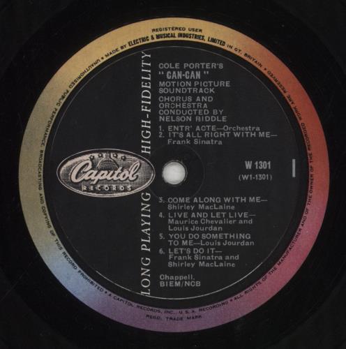 Frank Sinatra Can-Can Soundtrack vinyl LP album (LP record) UK FRSLPCA477031