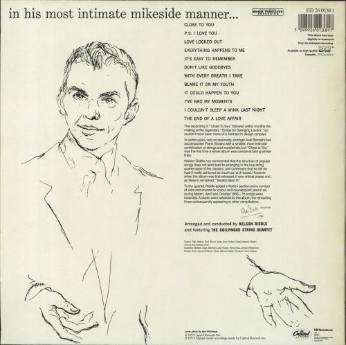 Frank Sinatra Close To You vinyl LP album (LP record) UK FRSLPCL377242