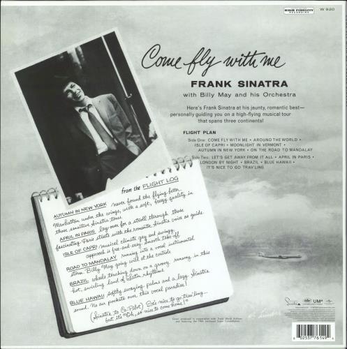 Frank Sinatra Come Fly With Me: Remastered - 180gm Vinyl vinyl LP album (LP record) UK FRSLPCO830207