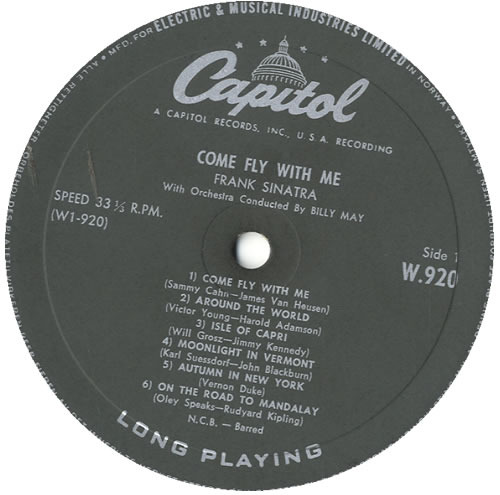 Frank Sinatra Come Fly With Me vinyl LP album (LP record) Norwegian FRSLPCO563252
