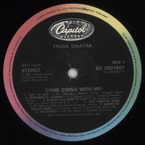 Frank Sinatra Come Swing With Me! vinyl LP album (LP record) UK FRSLPCO880181