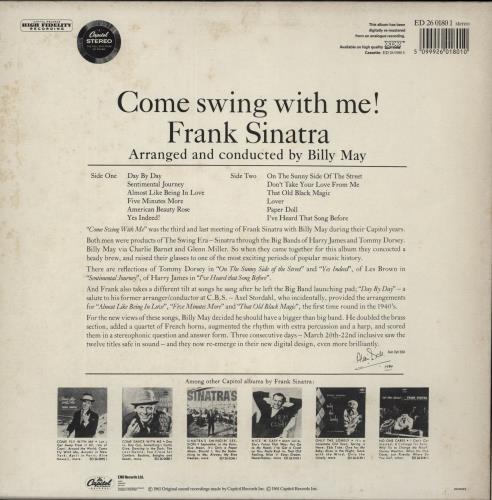 Frank Sinatra Come Swing With Me! vinyl LP album (LP record) UK FRSLPCO880181