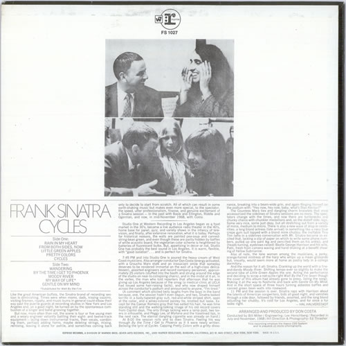 Frank Sinatra Cycles vinyl LP album (LP record) US FRSLPCY389782