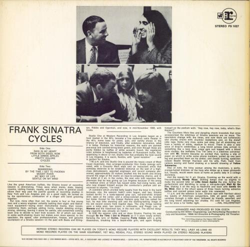 Frank Sinatra Cycles vinyl LP album (LP record) Australian FRSLPCY821905