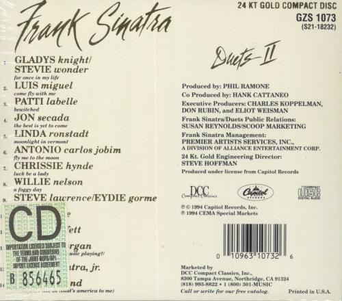 Frank Sinatra Duets II - Gold Disc - Sealed CD album (CDLP) US FRSCDDU417175