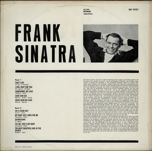 Frank Sinatra Frank Sinatra vinyl LP album (LP record) Dutch FRSLPFR581089