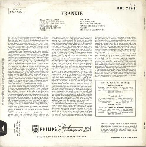 Frank Sinatra Frankie vinyl LP album (LP record) UK FRSLPFR562086