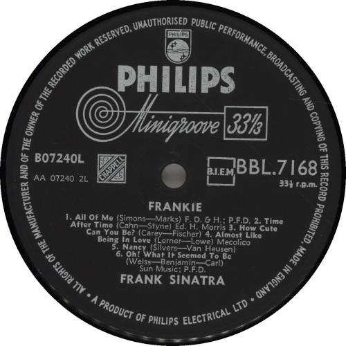 Frank Sinatra Frankie vinyl LP album (LP record) UK FRSLPFR562086