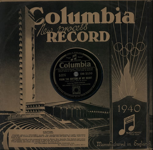 Frank Sinatra From The Bottom Of My Heart 78rpm shellac record UK FRS78FR580211