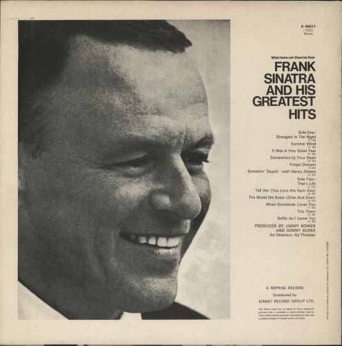 Frank Sinatra Greatest Hits vinyl LP album (LP record) UK FRSLPGR268510