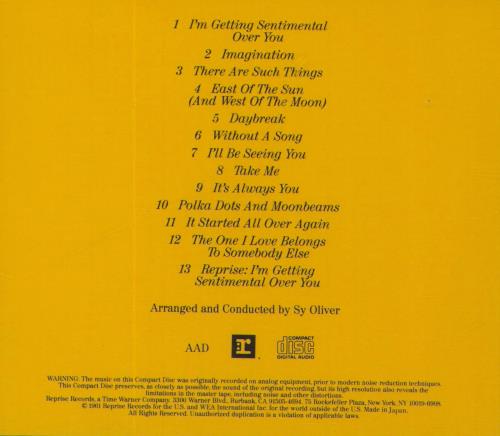 Frank Sinatra I Remember Tommy CD album (CDLP) Japanese FRSCDIR833894