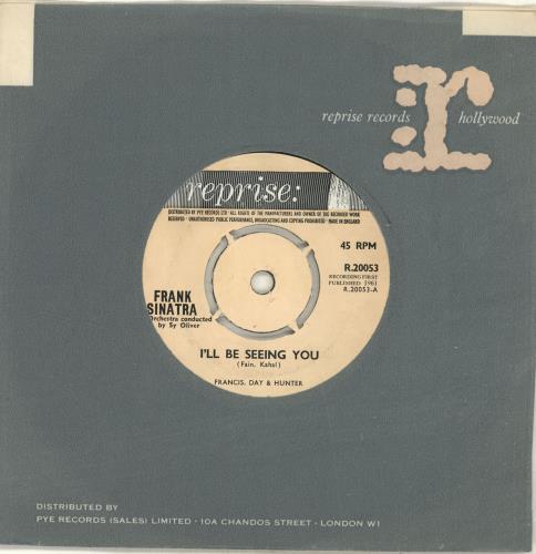 Frank Sinatra I'll Be Seeing You 7" vinyl single (7 inch record / 45) UK FRS07IL697232