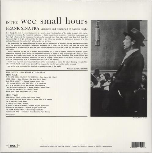 Frank Sinatra In The Wee Small Hours - 180 Gram - Sealed vinyl LP album (LP record) UK FRSLPIN870383