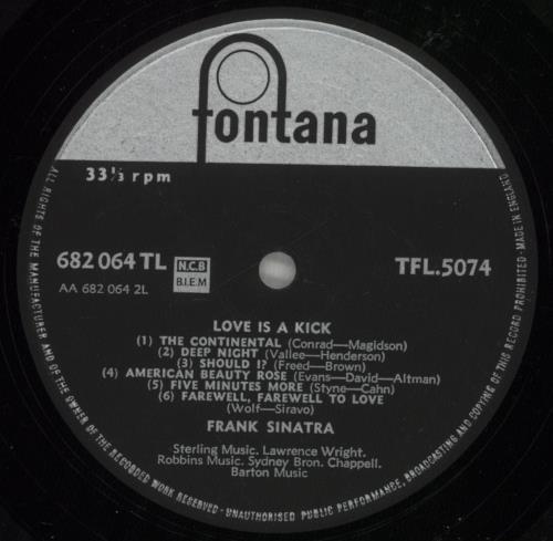 Frank Sinatra Love Is A Kick - EX vinyl LP album (LP record) UK FRSLPLO874525