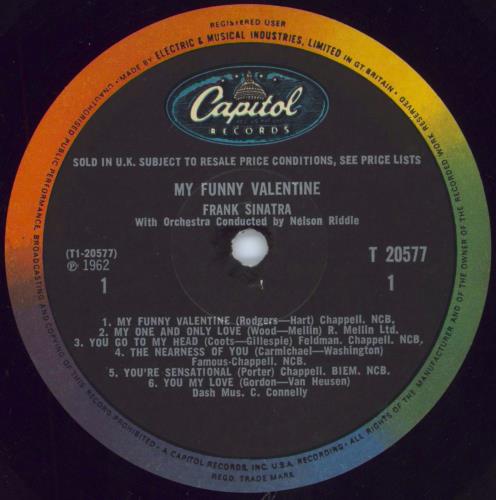 Frank Sinatra My Funny Valentine - EX vinyl LP album (LP record) UK FRSLPMY796072