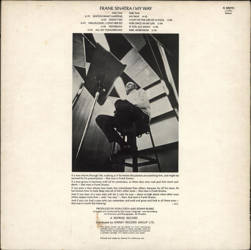 Frank Sinatra My Way vinyl LP album (LP record) UK FRSLPMY268507