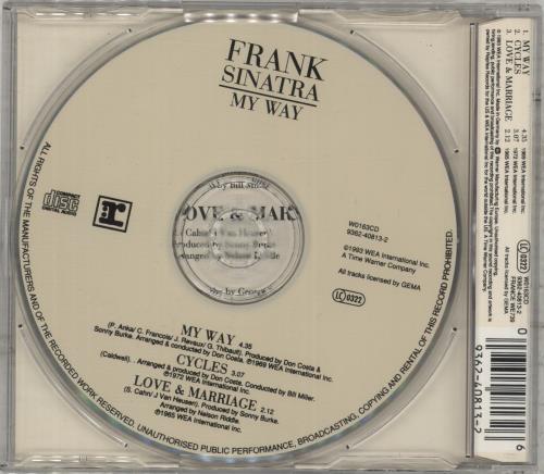 Frank Sinatra My Way CD single (CD5 / 5") UK FRSC5MY57471