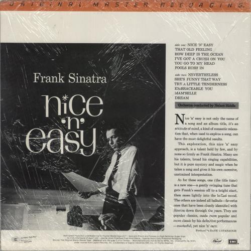 Frank Sinatra Nice 'n' Easy vinyl LP album (LP record) US FRSLPNI874547