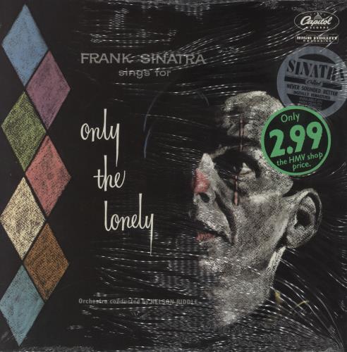 Frank Sinatra Only The Lonely - stickered sleeve vinyl LP album (LP record) UK FRSLPON831068