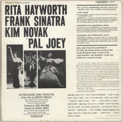 Frank Sinatra Pal Joey vinyl LP album (LP record) US FRSLPPA696213