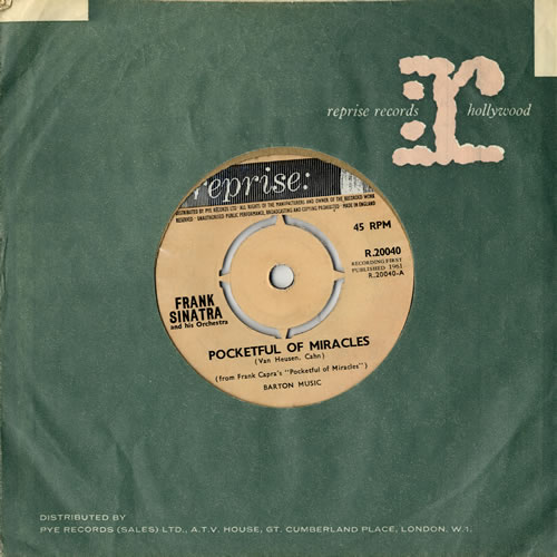 Frank Sinatra Pocketful Of Miracles 7" vinyl single (7 inch record / 45) UK FRS07PO562472