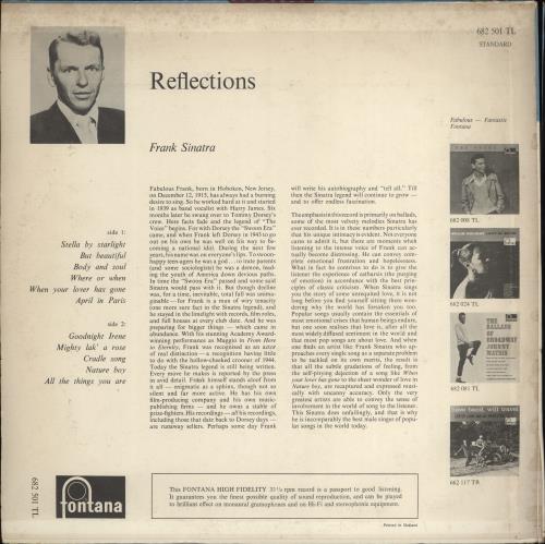 Frank Sinatra Reflections vinyl LP album (LP record) French FRSLPRE772249