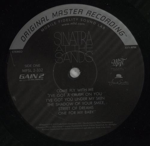 Frank Sinatra Sinatra At The Sands - 180gm Vinyl 2-LP vinyl record set (Double LP Album) US FRS2LSI867774