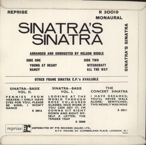 Frank Sinatra Sinatra's Sinatra EP 7" vinyl single (7 inch record / 45) UK FRS07SI548738