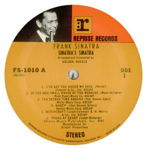 Frank Sinatra Sinatra's Sinatra vinyl LP album (LP record) US FRSLPSI528165