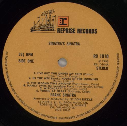 Frank Sinatra Sinatra's Sinatra vinyl LP album (LP record) UK FRSLPSI890081
