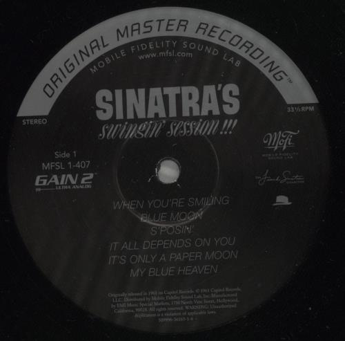 Frank Sinatra Sinatra's Swingin' Session!!! - 180 Gram Vinyl vinyl LP album (LP record) US FRSLPSI880428