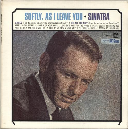 Frank Sinatra Softly, As I Leave You vinyl LP album (LP record) UK FRSLPSO563183