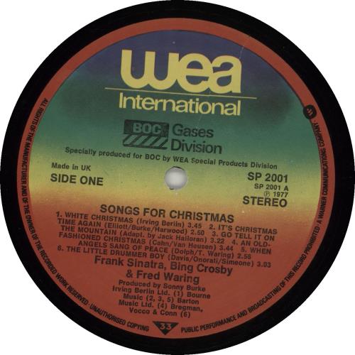 Frank Sinatra Songs For Christmas vinyl LP album (LP record) UK FRSLPSO688618