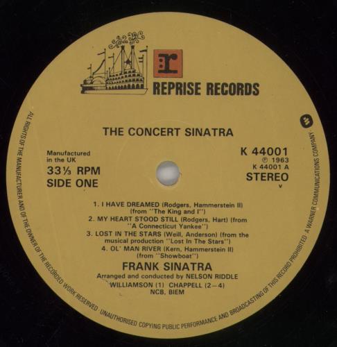 Frank Sinatra The Concert Sinatra vinyl LP album (LP record) UK FRSLPTH449559