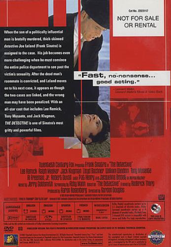 Frank Sinatra The Detective DVD US FRSDDTH366753