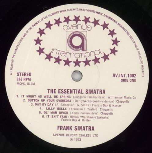 Frank Sinatra The Essential Sinatra vinyl LP album (LP record) UK FRSLPTH345866