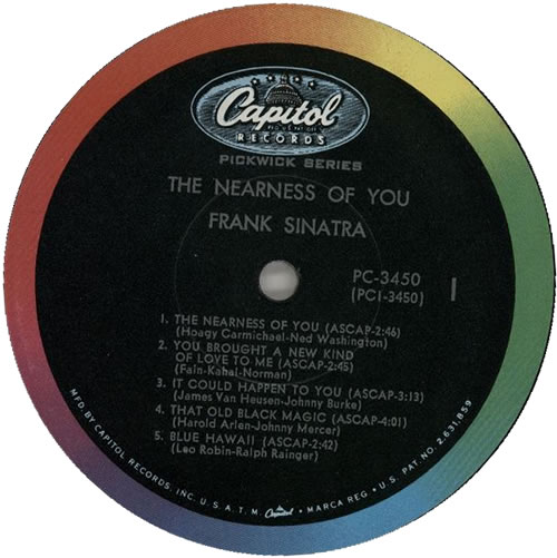 Frank Sinatra The Nearness Of You - Mono vinyl LP album (LP record) US FRSLPTH585730