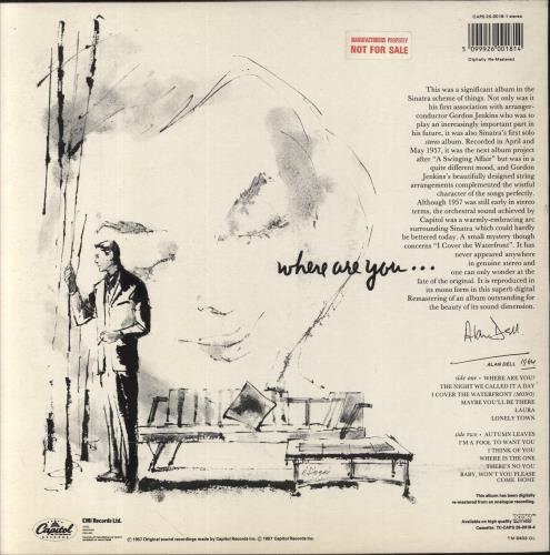Frank Sinatra Where Are You?- Promo Sticker vinyl LP album (LP record) UK FRSLPWH863396