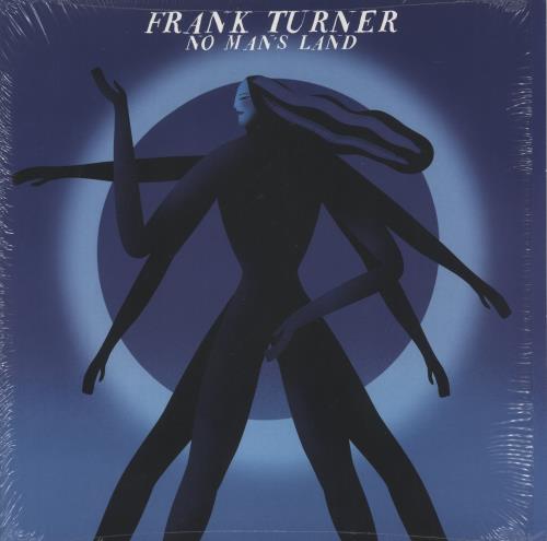 Frank Turner No Man's Land - Blue Vinyl - Autographed vinyl LP album (LP record) UK FD7LPNO877646
