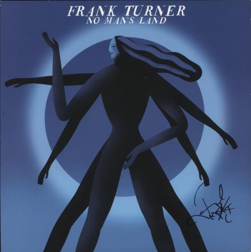 Frank Turner No Man's Land - Blue Vinyl - Autographed vinyl LP album (LP record) UK FD7LPNO877646
