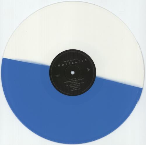 Frank Turner Undefeated - Blue & White Split Vinyl - Autographed Obi vinyl LP album (LP record) UK FD7LPUN877973