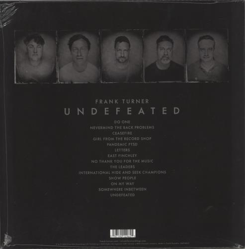 Frank Turner Undefeated vinyl LP album (LP record) UK FD7LPUN875353