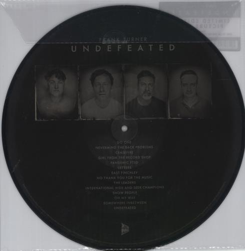 Frank Turner Undefeated picture disc LP (vinyl picture disc album) UK FD7PDUN877663