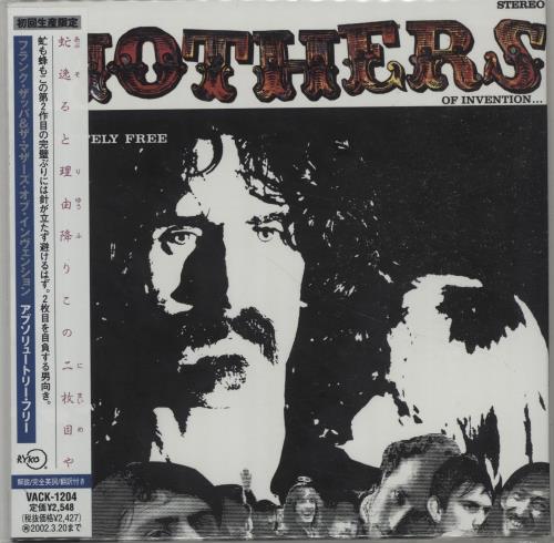Frank Zappa Absolutely Free CD album (CDLP) Japanese ZAPCDAB198241
