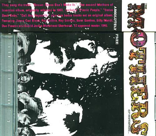 Frank Zappa Absolutely Free CD album (CDLP) US ZAPCDAB297228