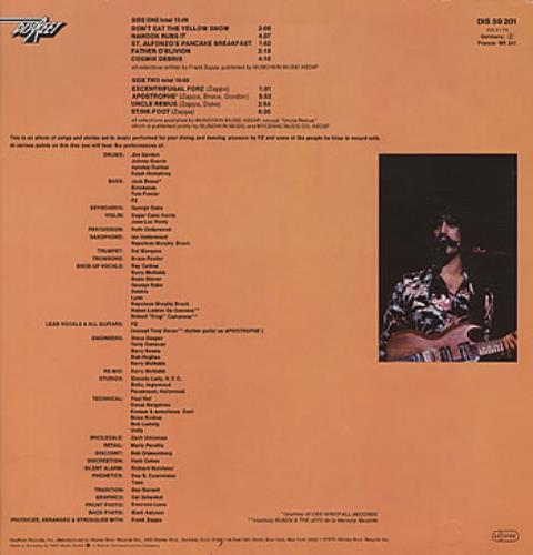 Frank Zappa Apostrophe (') vinyl LP album (LP record) German ZAPLPAP311251