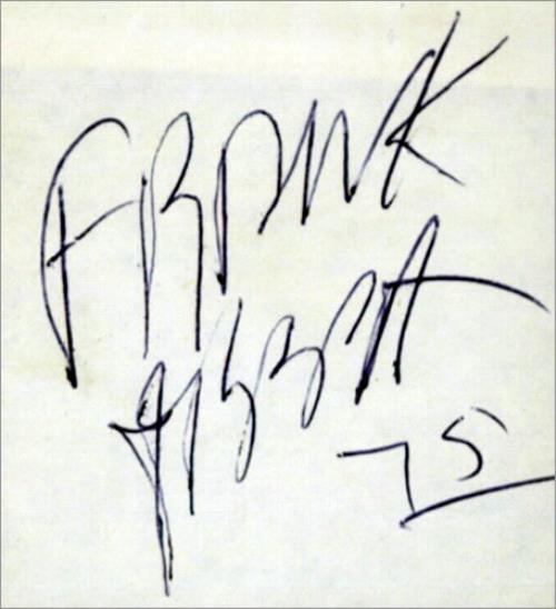 Frank Zappa Autographed Cut memorabilia US ZAPMMAU386490